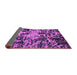 Sideview of Abstract Purple Modern Rug, abs4987pur