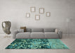 Machine Washable Abstract Light Blue Modern Rug in a Living Room, wshabs4987lblu