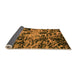 Sideview of Abstract Orange Modern Rug, abs4987org