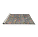 Sideview of Machine Washable Abstract Sandstone Brown Rug, wshabs4988