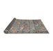 Sideview of Abstract Sandstone Brown Modern Rug, abs4988