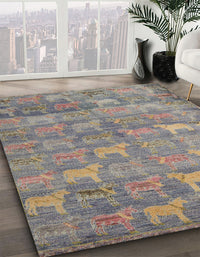 Abstract Sandstone Brown Modern Rug, abs4988