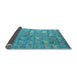 Sideview of Abstract Light Blue Modern Rug, abs4988lblu