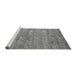 Sideview of Machine Washable Abstract Gray Modern Rug, wshabs4988gry