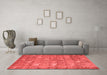 Modern Red Washable Rugs