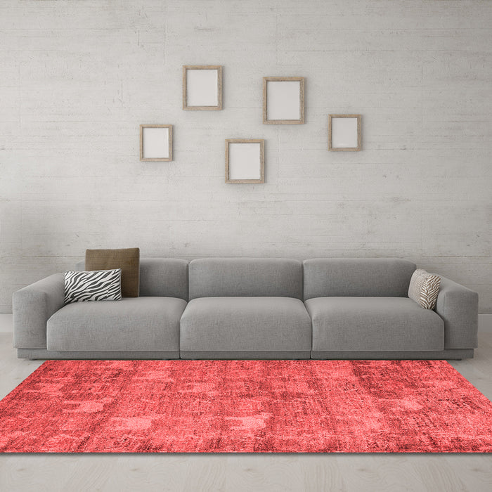 Modern Red Washable Rugs
