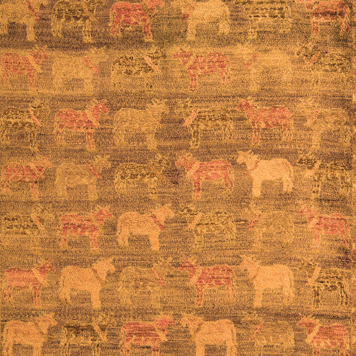 Abstract Orange Modern Rug, abs4988org