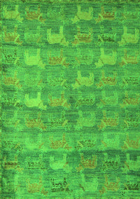 Abstract Green Modern Rug, abs4988grn