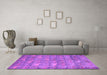 Machine Washable Abstract Purple Modern Area Rugs in a Living Room, wshabs4988pur