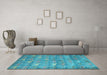 Machine Washable Abstract Light Blue Modern Rug in a Living Room, wshabs4988lblu