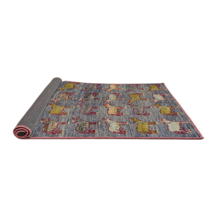 Sideview of Abstract Pink Modern Rug, abs4989