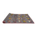 Sideview of Abstract Pink Modern Rug, abs4989