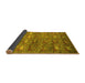 Sideview of Abstract Yellow Modern Rug, abs4989yw