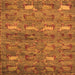 Square Machine Washable Abstract Orange Modern Area Rugs, wshabs4989org