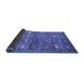 Sideview of Abstract Blue Modern Rug, abs4989blu