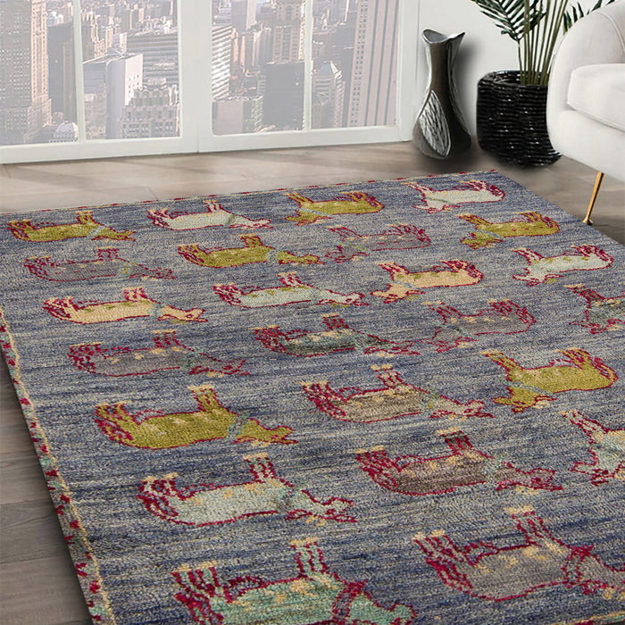 Machine Washable Abstract Rosy Pink Rug in a Family Room, wshabs4989