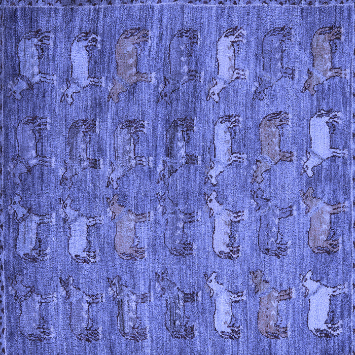 Square Machine Washable Abstract Blue Modern Rug, wshabs4989blu