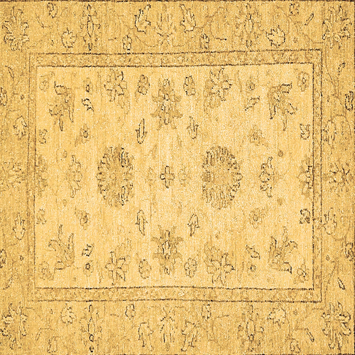 Square Oriental Brown Traditional Rug, abs498brn