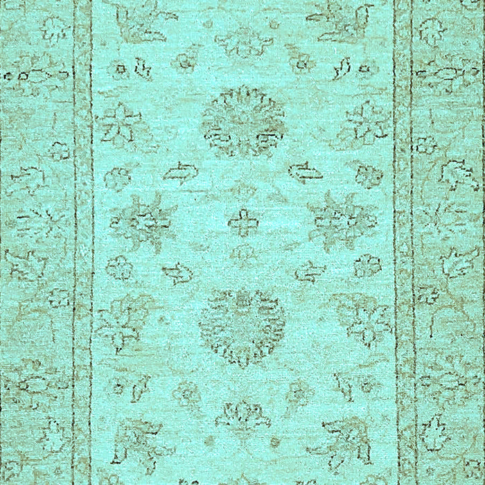 Machine Washable Oriental Light Blue Traditional Rug, wshabs498lblu