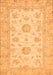 Machine Washable Oriental Orange Traditional Area Rugs, wshabs498org