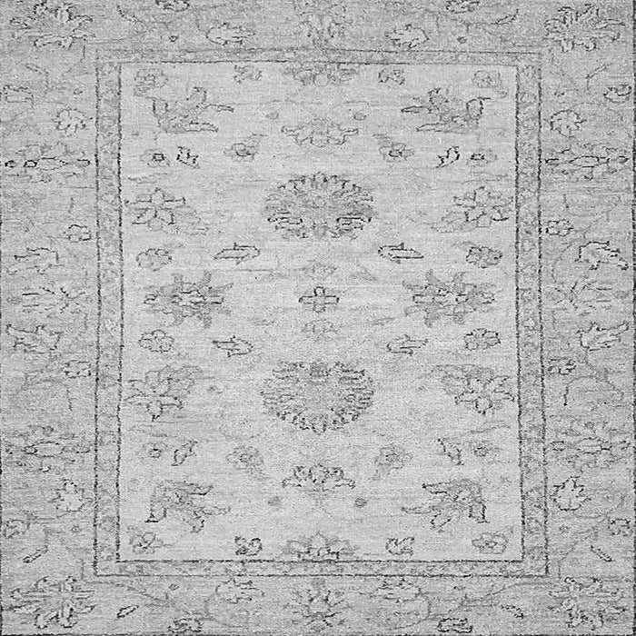 Square Machine Washable Oriental Gray Traditional Rug, wshabs498gry