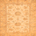 Square Machine Washable Oriental Orange Traditional Area Rugs, wshabs498org