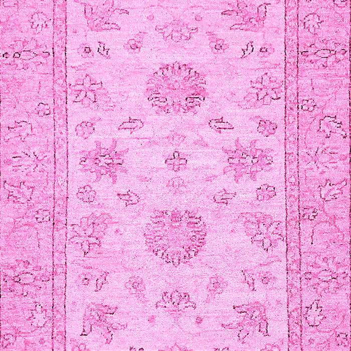 Machine Washable Oriental Pink Traditional Rug, wshabs498pnk