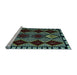 Sideview of Machine Washable Abstract Light Blue Modern Rug, wshabs4990lblu