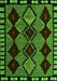 Machine Washable Abstract Green Modern Area Rugs, wshabs4990grn