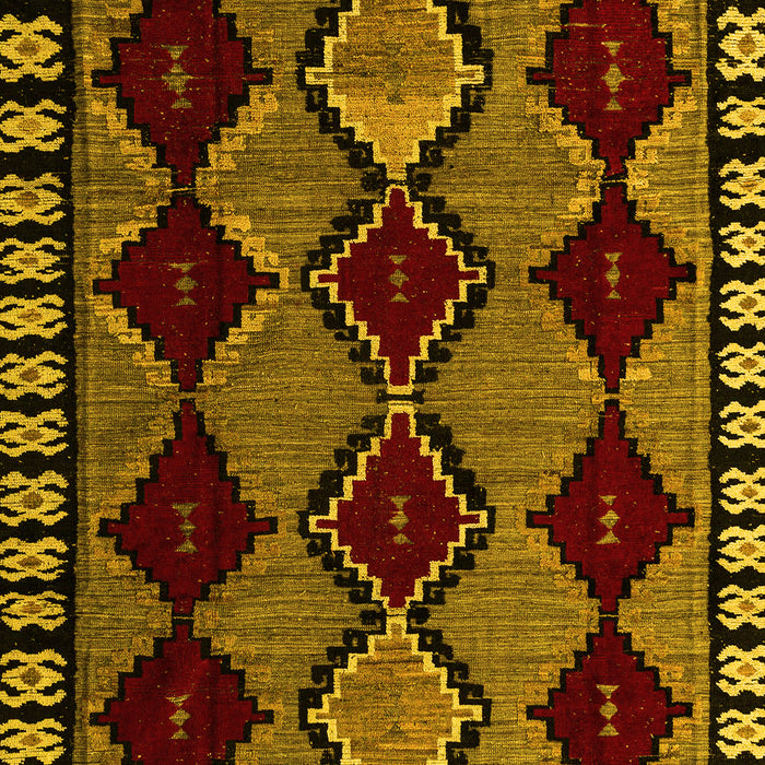 Abstract Yellow Modern Rug, abs4990yw