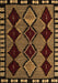 Machine Washable Abstract Brown Modern Rug, wshabs4990brn