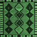 Square Abstract Emerald Green Modern Rug, abs4990emgrn