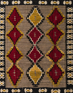 Abstract Red Modern Rug, abs4990