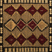 Square Machine Washable Abstract Brown Modern Rug, wshabs4990brn