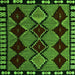 Square Machine Washable Abstract Green Modern Area Rugs, wshabs4990grn