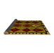 Sideview of Abstract Yellow Modern Rug, abs4990yw