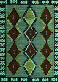 Abstract Turquoise Modern Rug, abs4990turq