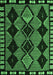 Machine Washable Abstract Emerald Green Modern Area Rugs, wshabs4990emgrn