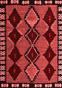 Abstract Red Modern Rug, abs4990red