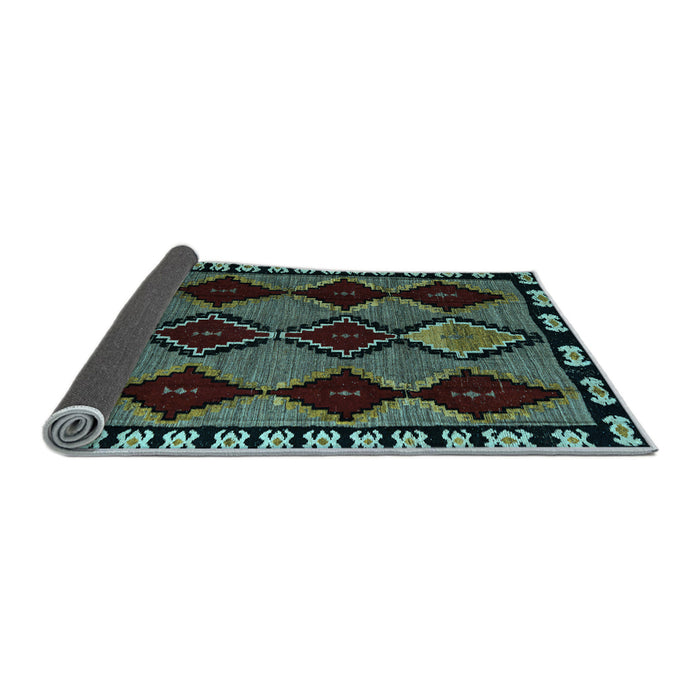 Sideview of Abstract Light Blue Modern Rug, abs4990lblu