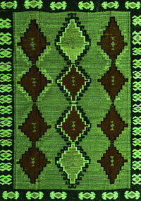 Abstract Green Modern Rug, abs4990grn