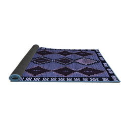 Sideview of Abstract Blue Modern Rug, abs4990blu