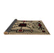 Sideview of Abstract Bakers Brown Modern Rug, abs4991