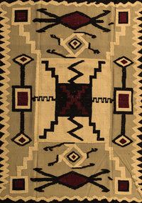 Abstract Brown Modern Rug, abs4991brn