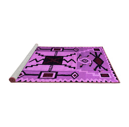Sideview of Machine Washable Abstract Purple Modern Area Rugs, wshabs4991pur