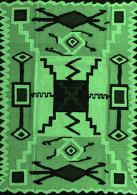 Abstract Emerald Green Modern Rug, abs4991emgrn