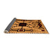 Sideview of Abstract Orange Modern Rug, abs4991org