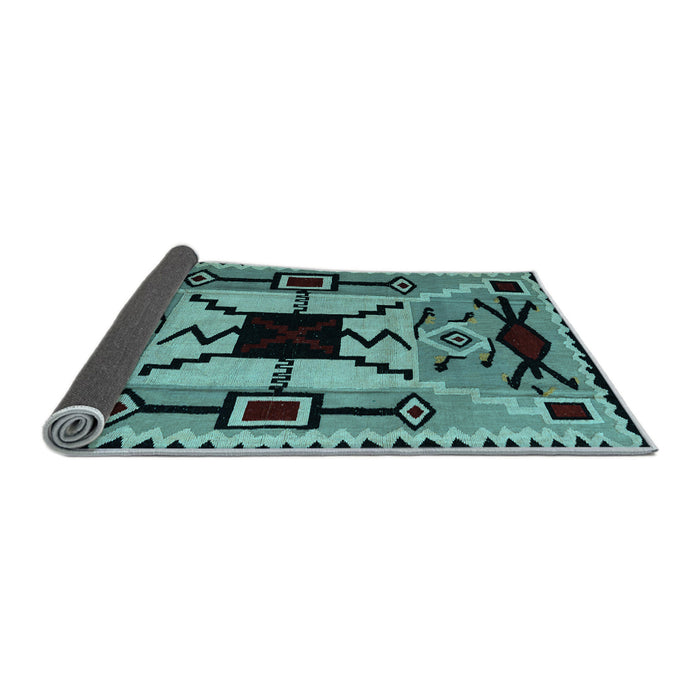 Sideview of Abstract Light Blue Modern Rug, abs4991lblu