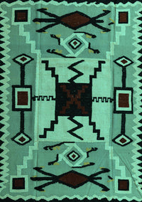 Abstract Turquoise Modern Rug, abs4991turq