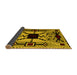 Sideview of Abstract Yellow Modern Rug, abs4991yw